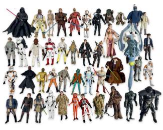 Large Vintage Star Wars Toy Figure Collection
