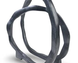 Contemporary Gunmetal Abstract Knot Sculpture
