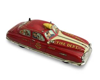 Vintage Marx Tin Fire Chief Car No. 1
