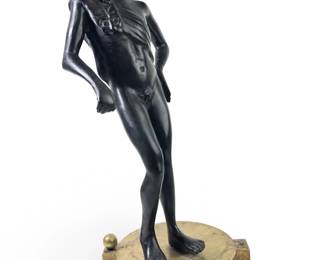 Vintage Michelangelo Patinated Bronze Nude
