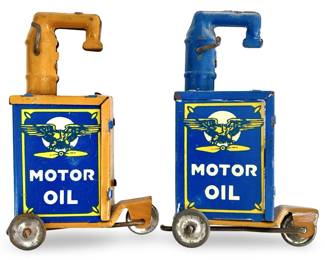 Marx Toys Motor Oil Cans
