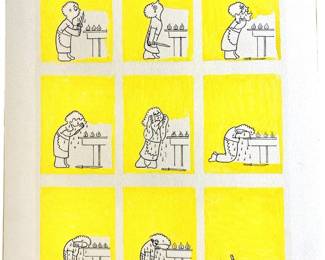 E.B. Sciales Signed Cartoon “Cutting Oninons"
