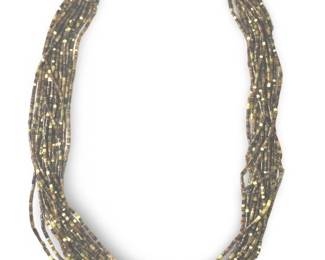 Vintage Native American 12 Strand Bead Necklace
