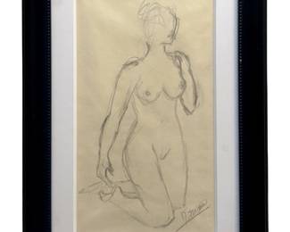 Signed Vintage Original Pencil Sketch

