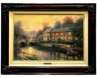 Signed Thomas Kinkade “Lamplight Inn" Giclee
