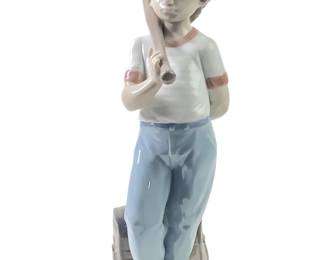 Lladro Can I Play Porcelain Baseball Figure
