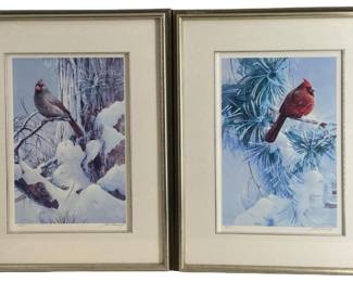 Set (2) Signed Mario Fernandez ”Winter Cardinals"
