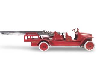 Buddy L Moline Pressed Steel Aerial Fire Truck
