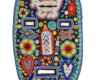 Mexican Huichol Beadwork Mask

