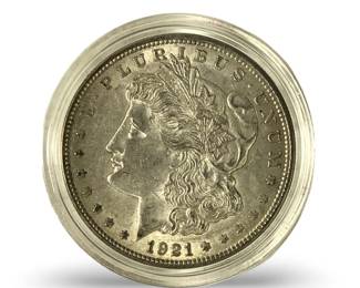 1921 Morgan Silver Dollar Coin
