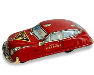 Vintage Marx Tin Official Fire Chief Car
