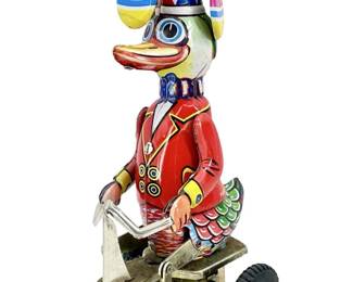 Vintage Marx Tin Wind-Up Duck Toy
