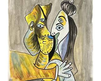 Signed Attributed Picasso Mixed Media
