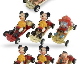 7pc 1950’s Marx Cartoon-Themed Go-Karts
