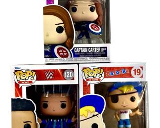 Bazooka Joe, Rocky Maiva, & Cap. Carter Funko Pops
