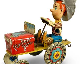 Vintage Rodeo Joe Wind Up Tin Toy

