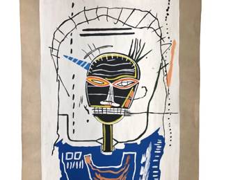 Attributed Jean-Michel Basquiat Mixed Media on
