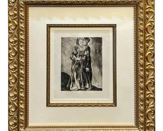 Vintage Marc Chagall "l'offrande" Etching
