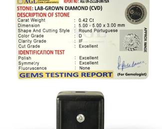 .42Ct Round Portuguese Loose Lab Grown Diamond
