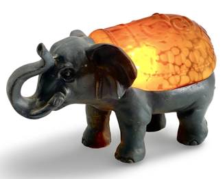 Vintage Cheyenne Cast Iron Elephant Lamp
