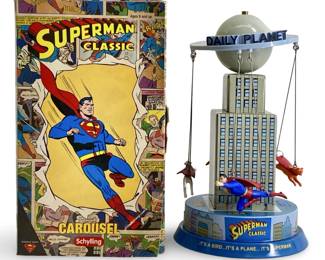 Vintage Schylling Tin Superman Classic Carousel
