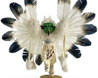 Signed Native American Eagle Dancer Kachina
