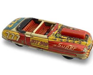 Vintage Marx Lumar 777 Tin Hot Rod Friction Car
