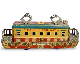 Vintage 1950’s Tin Pacific Railway Toy Train Car
