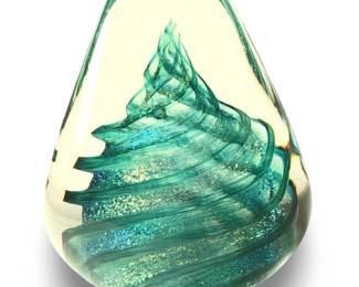 Signed GES 97 Studio Art Glass Paperweight
