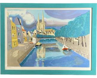 Georges Lambert Signed “St Malo II" Lithograph
