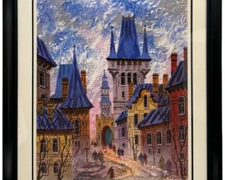 Krasnyansky “Street of Old Prague" Seriolithograph
