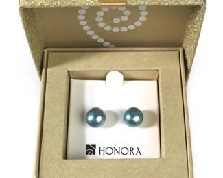 Pair Honora Blue Cultured Pearl Earrings
