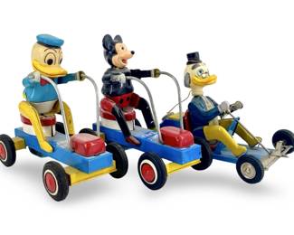 3pc 1960’s Linemar Disney GoKarts
