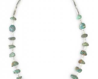 Native American Turquoise Nugget Necklace
