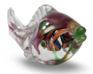 Vintage MCM Murano Fish Art Glass Sculpture
