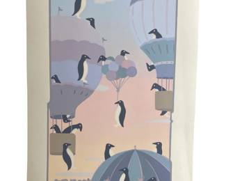 Jim Saylor “Penguin Balloon Races" Serigraph
