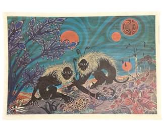 Signed Jesse Allen Vibrant Lithograph
