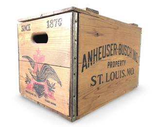 Vintage Budweiser Anheuser-Busch Beer Bottle Crate
