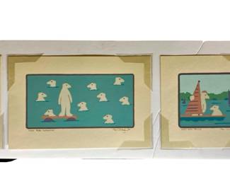 Signed Jim Saylor “White Bear" Trilogy Serigraph
