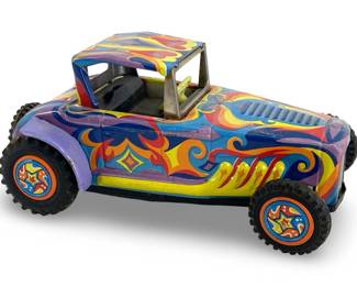 Vintage 1967 Marx Tin Hot Rod Friction Car
