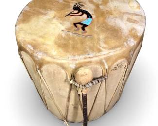 Red Bird Hand Crafted Rawhide Native American Drum
