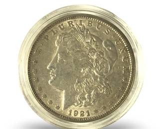 1921 Morgan Silver Dollar Coin
