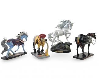 (4pc) Assorted The Trail of Painted Ponies Figures
