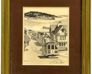 Signed James Millard “San Francisco" Etching
