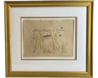 “The Mourners" Signed Ed Morgan Mixed Media
