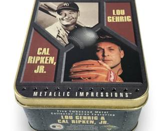 (5) 1996 Metallic Impressions Embossed Metal Cards
