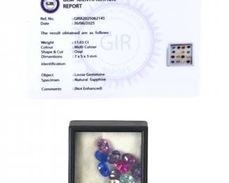 (10) Assorted Loose Multi Color Sapphire Gemstones
