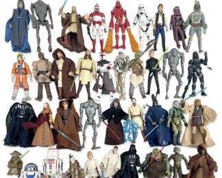 Large Vintage Star Wars Toy Figure Collection
