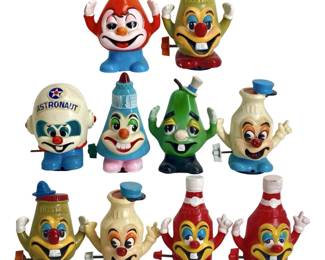 10pc Vintage Marx Wind-Up Hopping Toys
