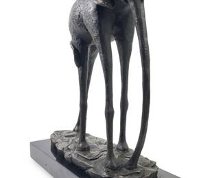 Signed Salvador Dali Surrealist Bronze Elephant
